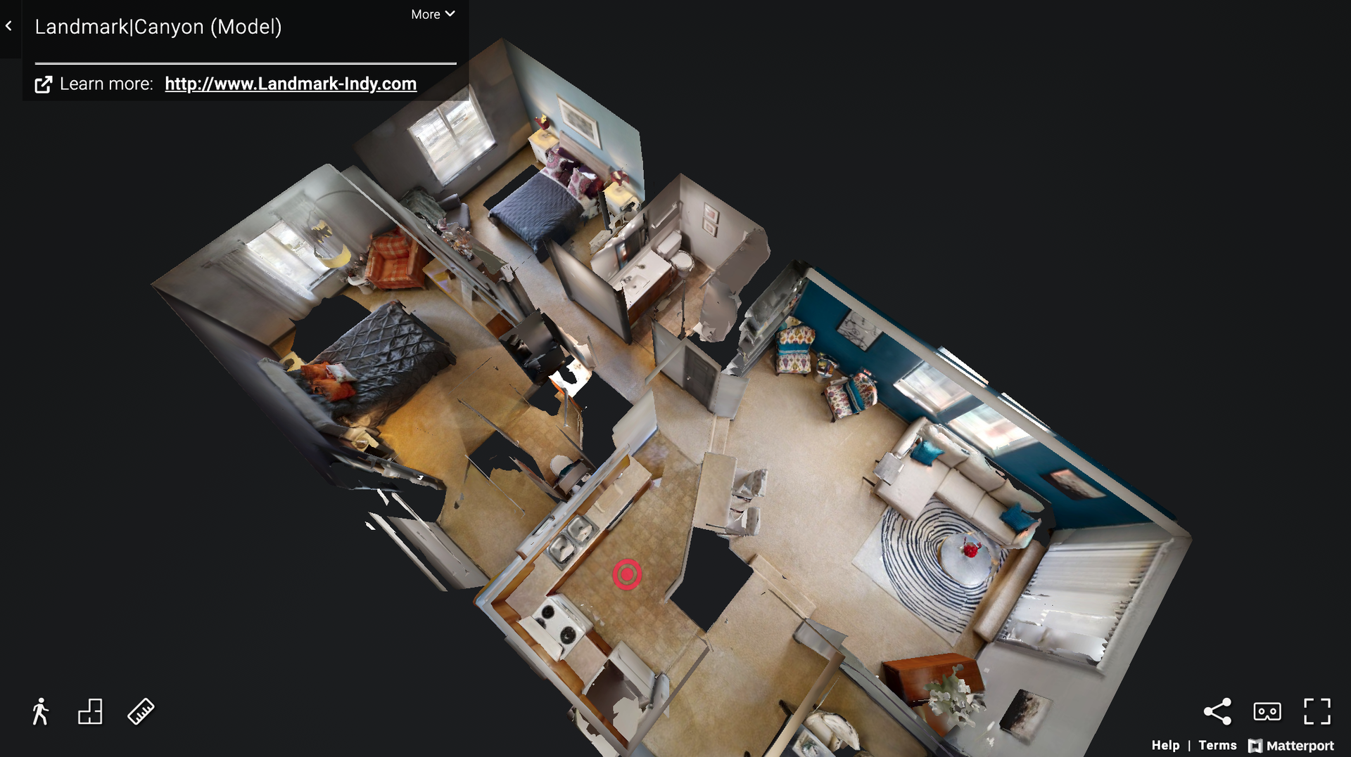 Landmark Apartments Virtual Tour Dollhouse View